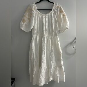 Knox rose embroidered sleeve cotton dress